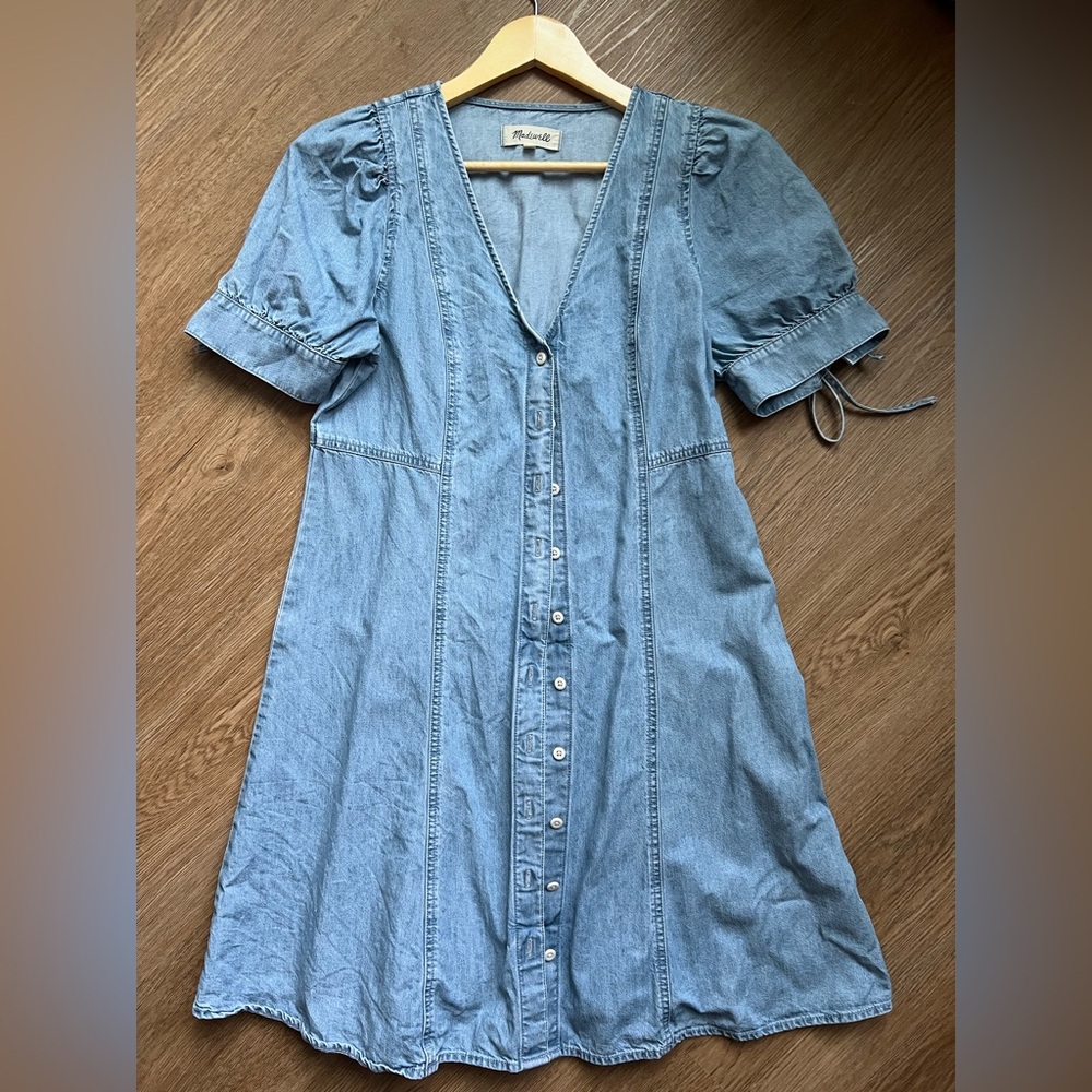 Madewell Denim Blue Button-Down Dress